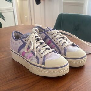 Adidas Nizza Lavender Platform Sneakers